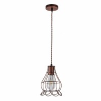 Distribuidor - Lâmpadas Diversas | Colgantes Rustica | COLGANTE RUSTICO HERRAJE 1XE27 MARRON REGX16X16 CM Ref: 124791202